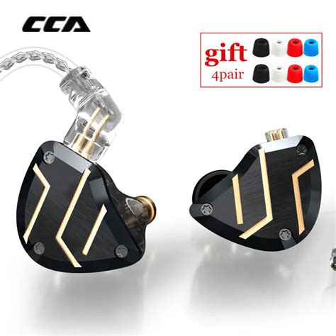 CCA Auriculares Internos H Bridos C10 PRO 4BA 1DD Cascos Met Licos HIFI