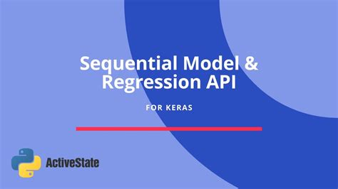 How To Fit A Sequential Model With Scikit Learn Regressor Api For Keras Youtube