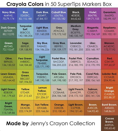 Names Of Crayon Colors