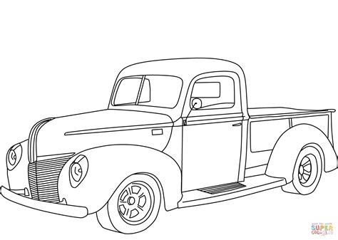 1940 Ford Pickup coloring page | Free Printable Coloring Pages Truck ...