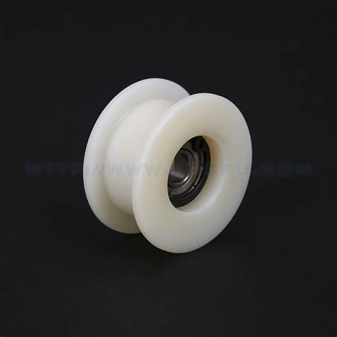 Single Channel White Nylon Pa6 Gf30 Plastic Pulley Wheel For Window