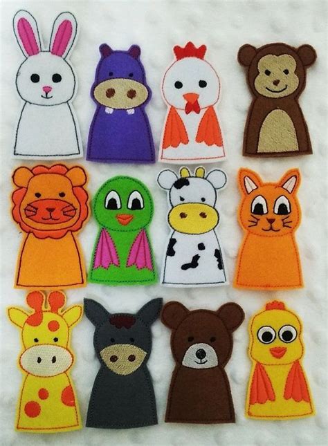 These Finger Puppets Are Made With A Felt Great For Entertaining The