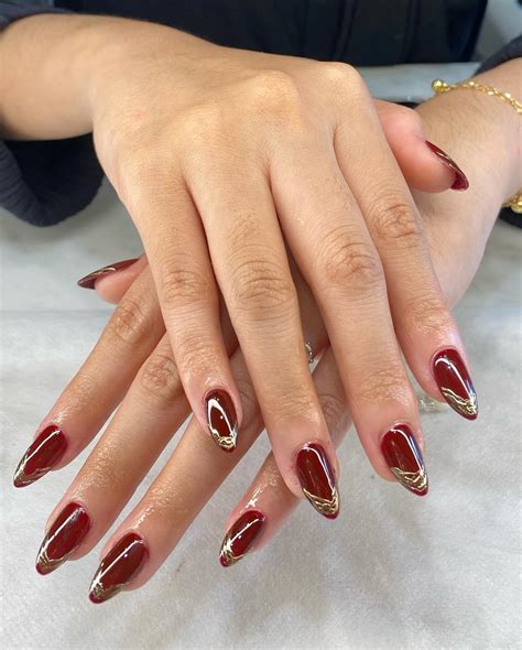 14 Trendy Burgundy Chrome Nails Mummy Time