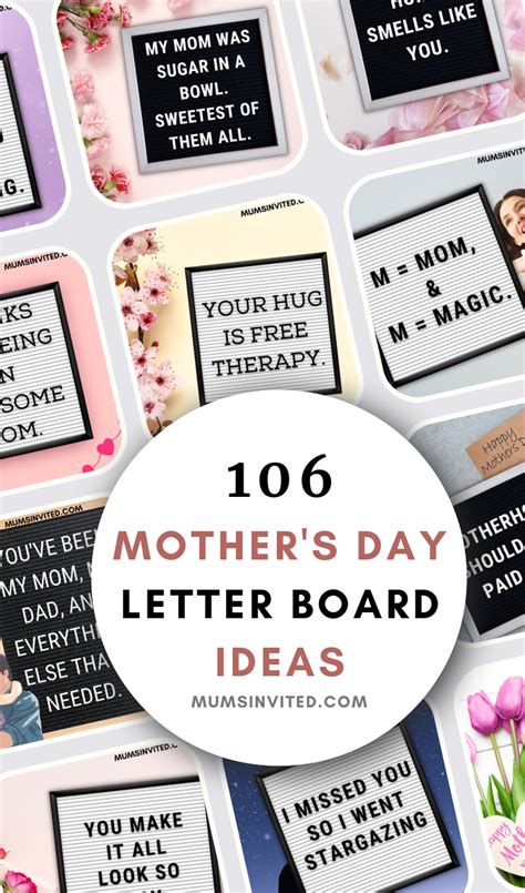 Sweet Letter Board Quotes To Honor Mom On Mother S Day Mother Day