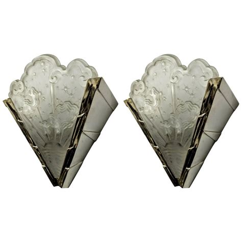 French Art Deco Wall Sconces by Muller Ferers For Sale at 1stdibs