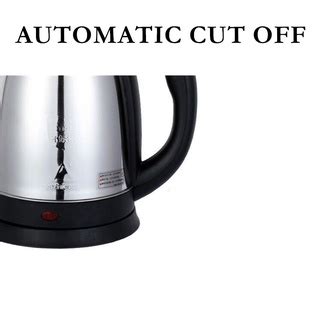 Free 3pin Adapter 2L Stainless Steel Electric Kettle 2Litre Jug Double