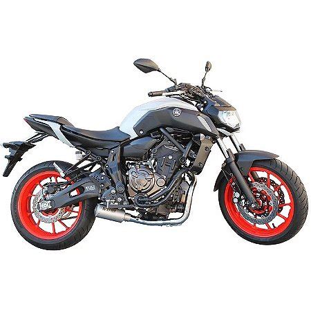 ESCAPAMENTO FULL PONTEIRA SC INOX COLETOR 2X1 EM AÇO INOX YAMAHA MT