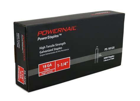 Powernail Gauge In Crown In Length Narrow Crown Staple