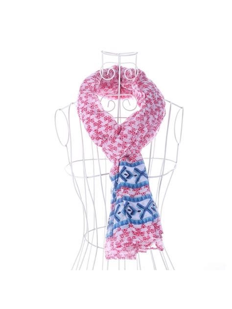 Infinity Scarf For Summer Women Lightweight Floral Print Chiffon Looped