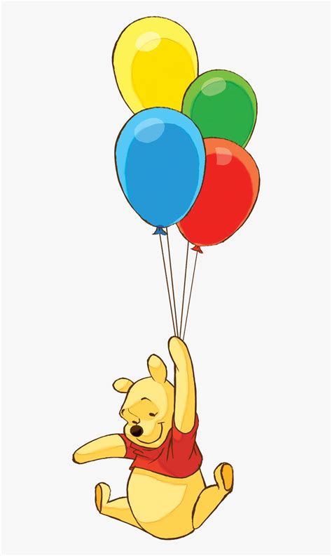 Winnie The Pooh Clipart - Winnie The Pooh With Balloon, HD Png Download ...