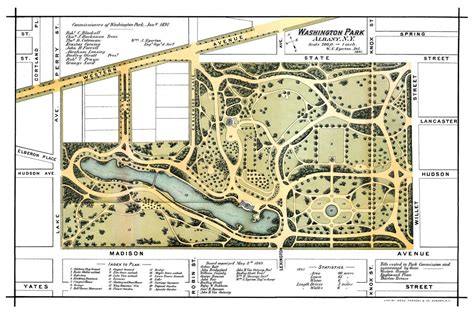 Washington Park Map 1891 Albany Ny AlbanyGroup Archive Flickr