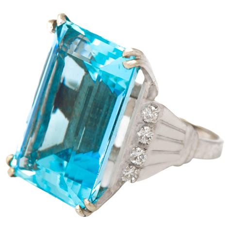 Christian Dior Aquamarine Diamond Large Green Ring At 1stdibs Dior