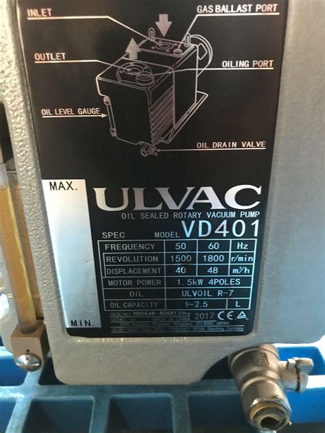 Ulvac Vd Oil Sealed Rotary Vacuum Pump Lagpat