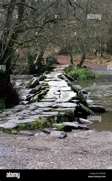 Tarr Steps Megalithic Prehistoric Clapper Bridge, Somerset England ...