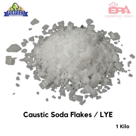 Sodium Hydroxide Caustic Soda Flakes Lye For Soap Making 1 Kilo