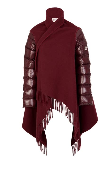 Moncler Women's Mantella Cape Jacket Burgundy