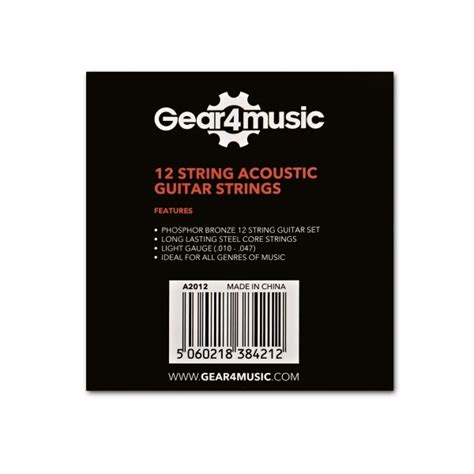 12 String Acoustic Guitar Strings at Gear4music