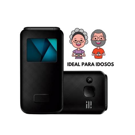 Celular De Idoso Multilaser Flip Vita Dual Sim 32 Mb Preto No Shoptime