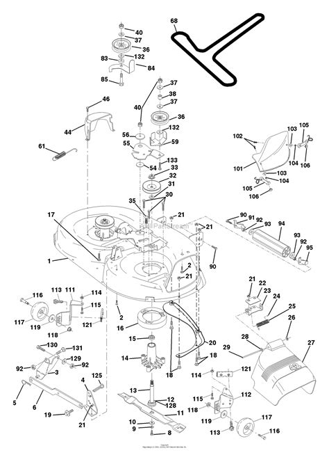 Husqvarna Yth D Parts Diagram For Mower Deck