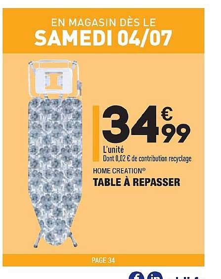 Promo Table Repasser Home Creation Chez Aldi Icatalogue Fr