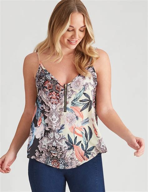 Crossroads Zip Front Cami Crossroads