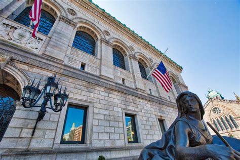 Boston Public Library Entrance Facing Copley Square Editorial Image ...