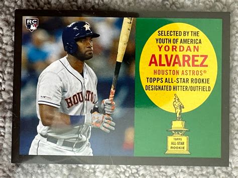 Topps Archives Ar Ya Yordan Alvarez Black Rookie Rc Ebay