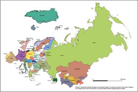 Russia Europe Asia Map