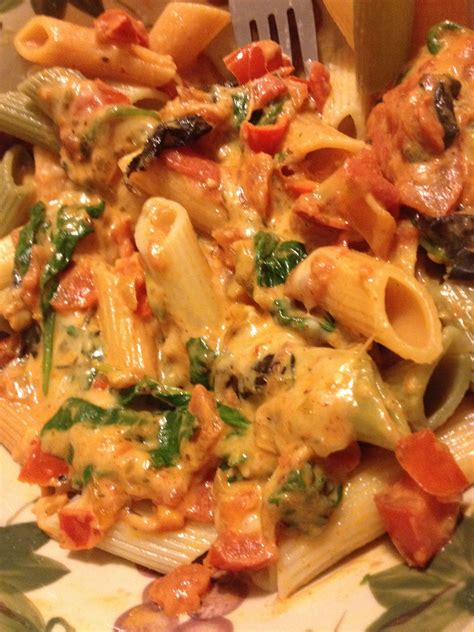 Creamy Tomato Cream Cheese Basil Pasta 4 Tomatoes Diced Half An