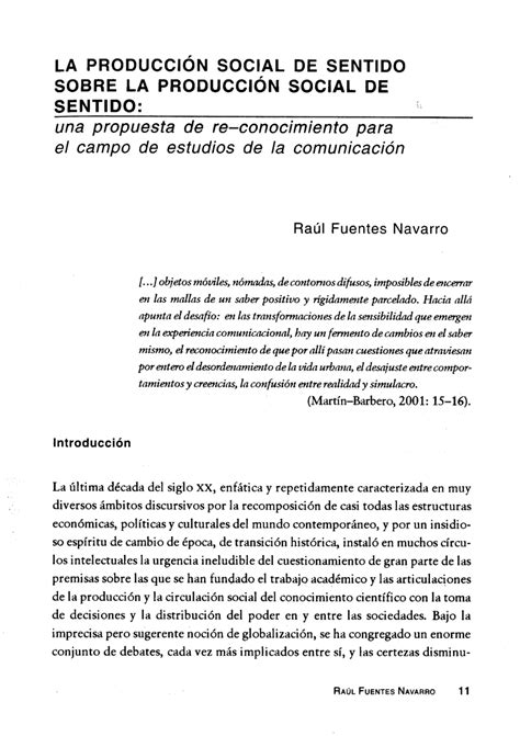 PDF La producción social de sentido sobre la producción social de