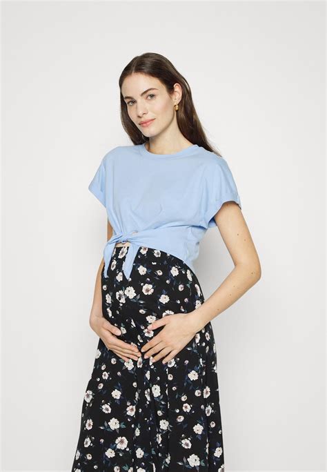 Vero Moda Maternity Vmmpanna T Shirt Basic Light Bluelichtblauw