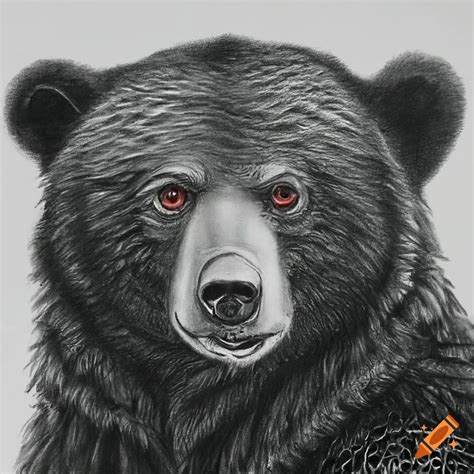 Cross Eyed Bear Pencil Drawing On Craiyon