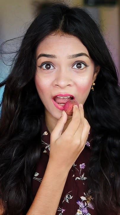 Lipstick Using Litchi 😱🤯🤣 Shorts Viral Makeup Transformation