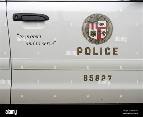 Lapd Insignia On A Ford Crown Victoria P71 Police V8 Interceptor That