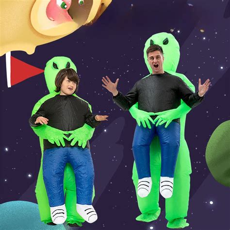 Traje Divertido De Monstruo Inflable Alien Disfraz De Cosplay Aterrador