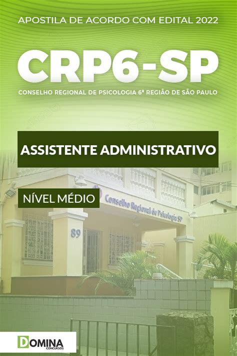 Apostila Concurso CRP 6 2022 Assistente Administrativo