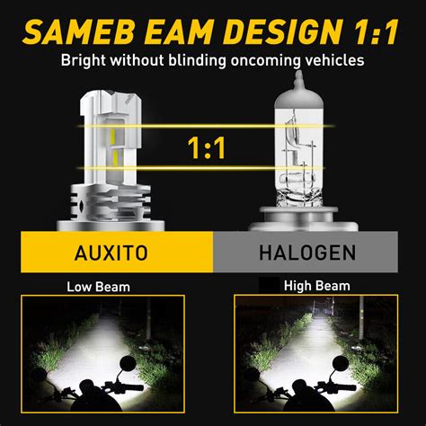 Auxito H4 9003 Hb2 Led Bulb Hilo Beam White Motorcycle Headlight High Power M4 Ebay