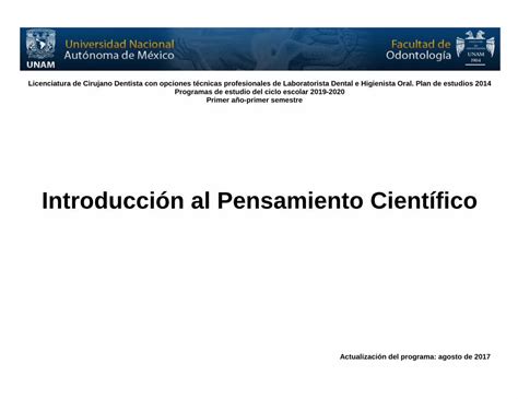 Pdf Introducci N Al Pensamiento Cient Fico N Al Pensamiento