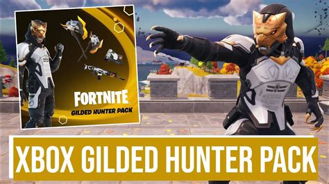 NEW XBOX EXCLUSIVE FORTNITE GILDED HUNTER PACK Huntmaster Saber Full