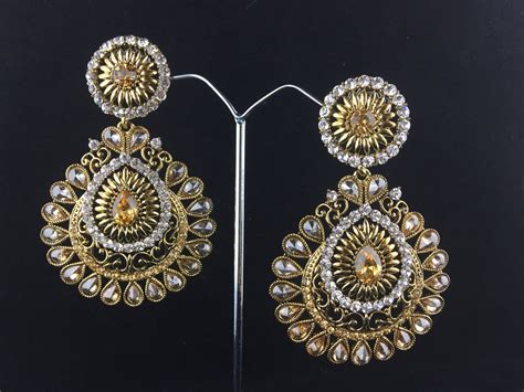 Gold and silver earrings – Sahil Exclusive