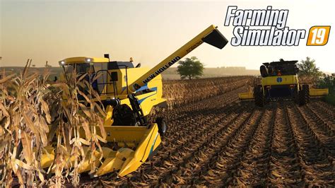 COMEÇANDO A COLHEITA DO MEGA CAMPO DE MILHO Farming Simulator 19