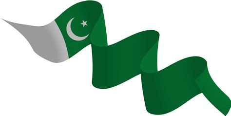 Pakistan flag ribbon 10170951 PNG