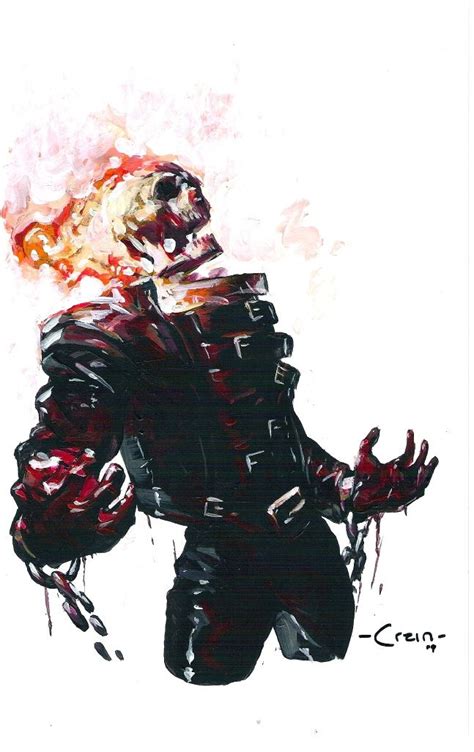 Ghost Rider Painting By Clayton Crain In Malvin V S Pinups And Con