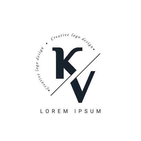 Premium Vector Kv Letter Logo Design With A Creative Cut Creative