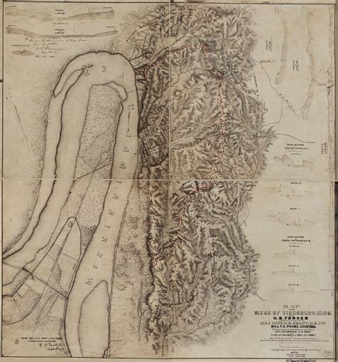 Map Of The Siege Of Vicksburg Miss Library Of Congress