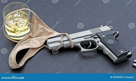 Gun With Lethal Accessories Stock Image Image Of Adult Crazy 30339293