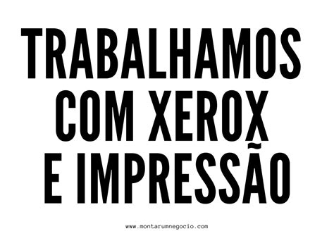 Propaganda de xerox e impressão Ideias para divulgar