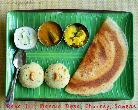 Rava Idli Masala Dosa South Indian Breakfast Menu 14 Raks Kitchen Indian Vegetarian Recipes