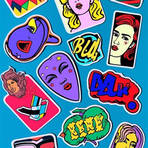 Premium Ai Image A Close Up Of A Bunch Of Stickers With Different