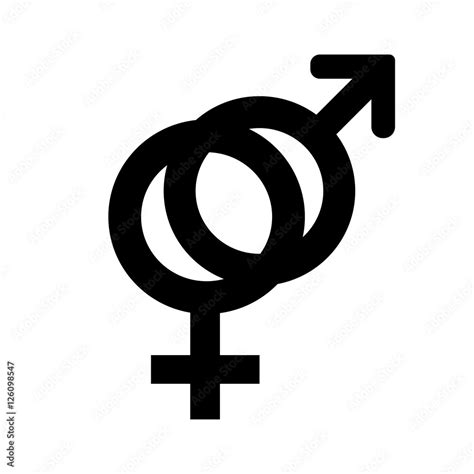 Vector Outlines Icons Of Gender Male And Female Symbols Isolated On